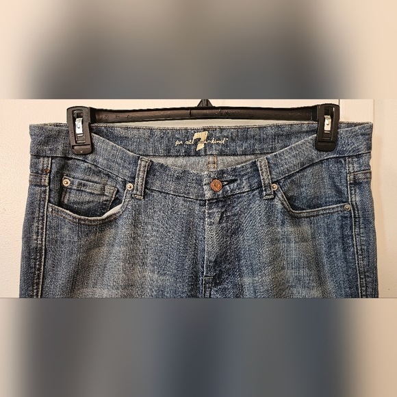Seven 7 For All Mankind Women's A Pocket Flare Leg Jeans Blue Size 31 - Picture 2 of 10